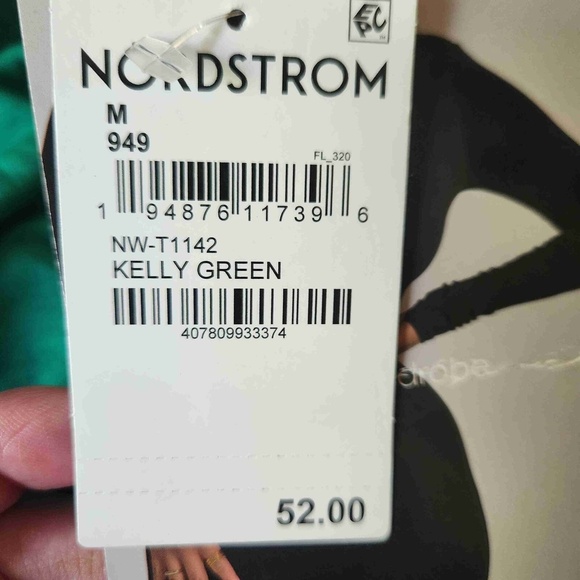 NWT Naked Wardrobe Womens Kelly Green Long Sleeve Cut-Out Shirt Size M - Picture 8 of 16